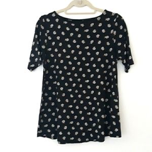 J.Jill  Pima Cotton Shirttail Floral Tee